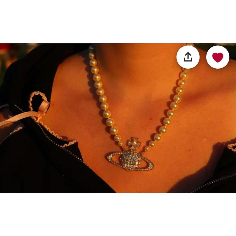 Vivienne Westwood Pearl and Silver Necklace